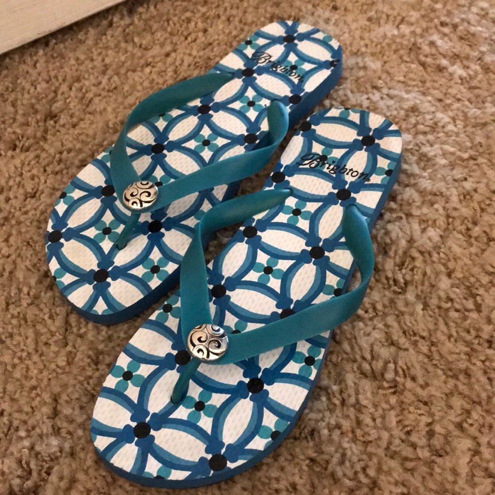 brighton blue flip flops